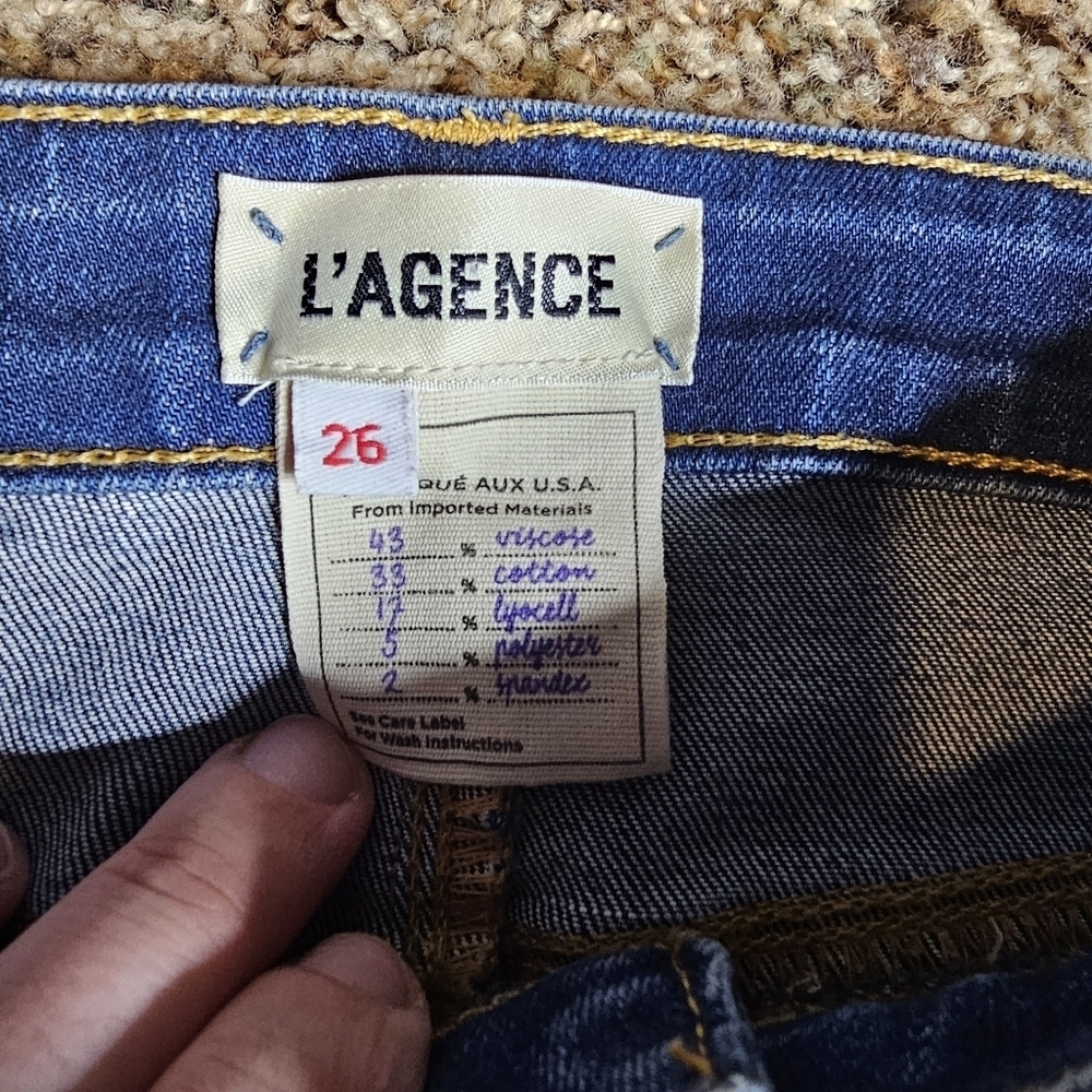 L'AGENCE Size 26 Margot High Rise Skinny Jeans - Picture 5 of 7